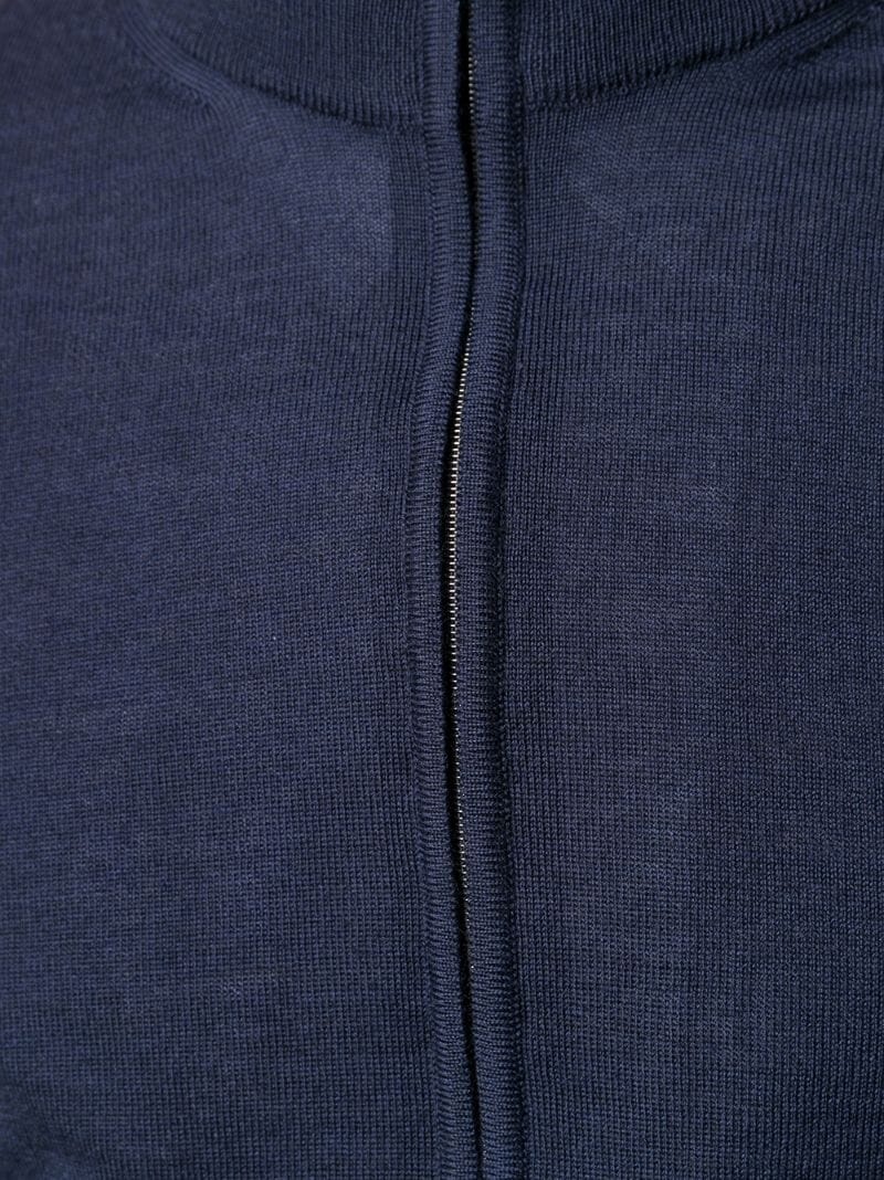 fine-knit zipped cardigan - 5