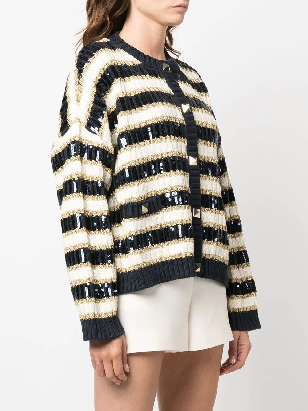 Rockstud sequinned cardigan - 3