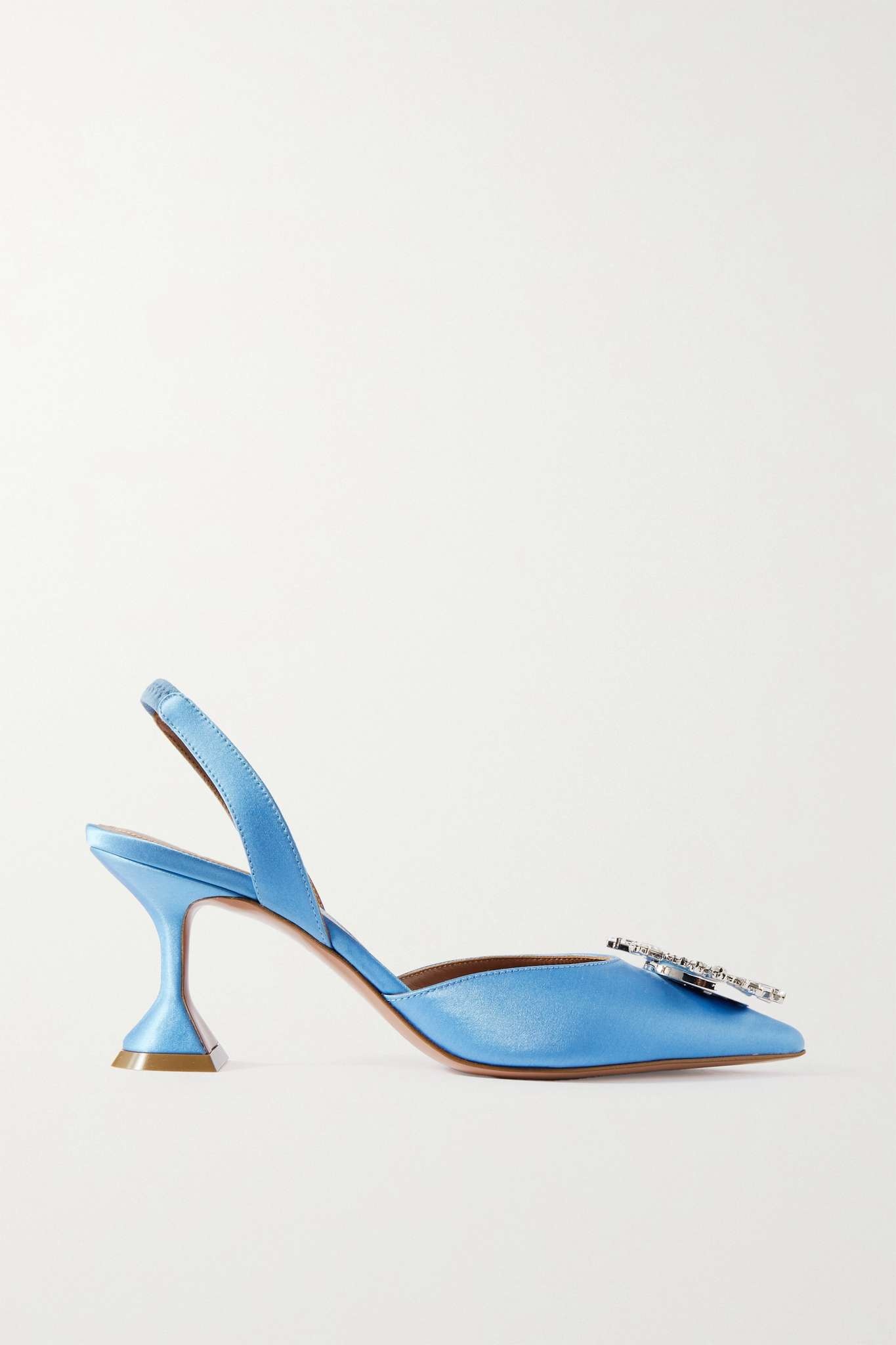 Begum Swarovski crystal-embellished leather slingback pumps - 1