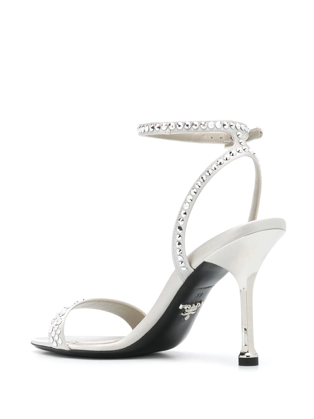 crystal embellished sandals - 3