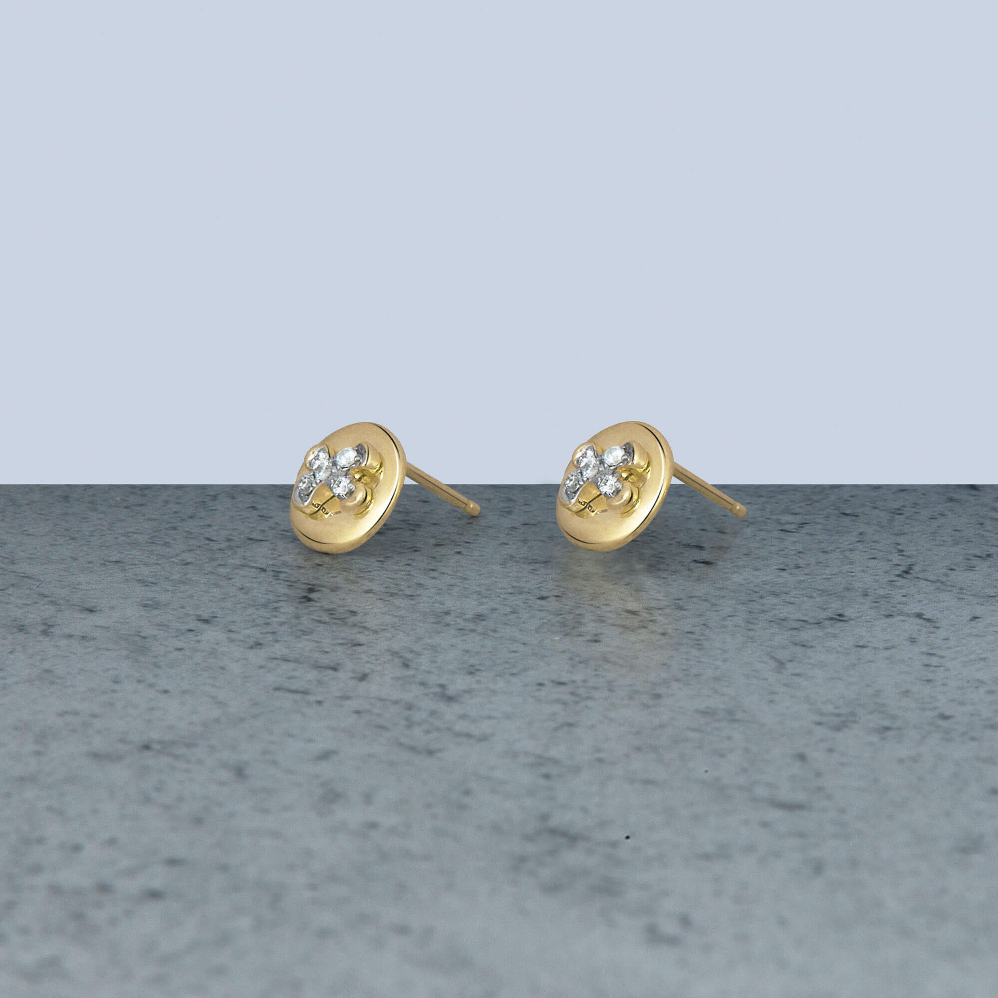 Diamond Button Studs - 6