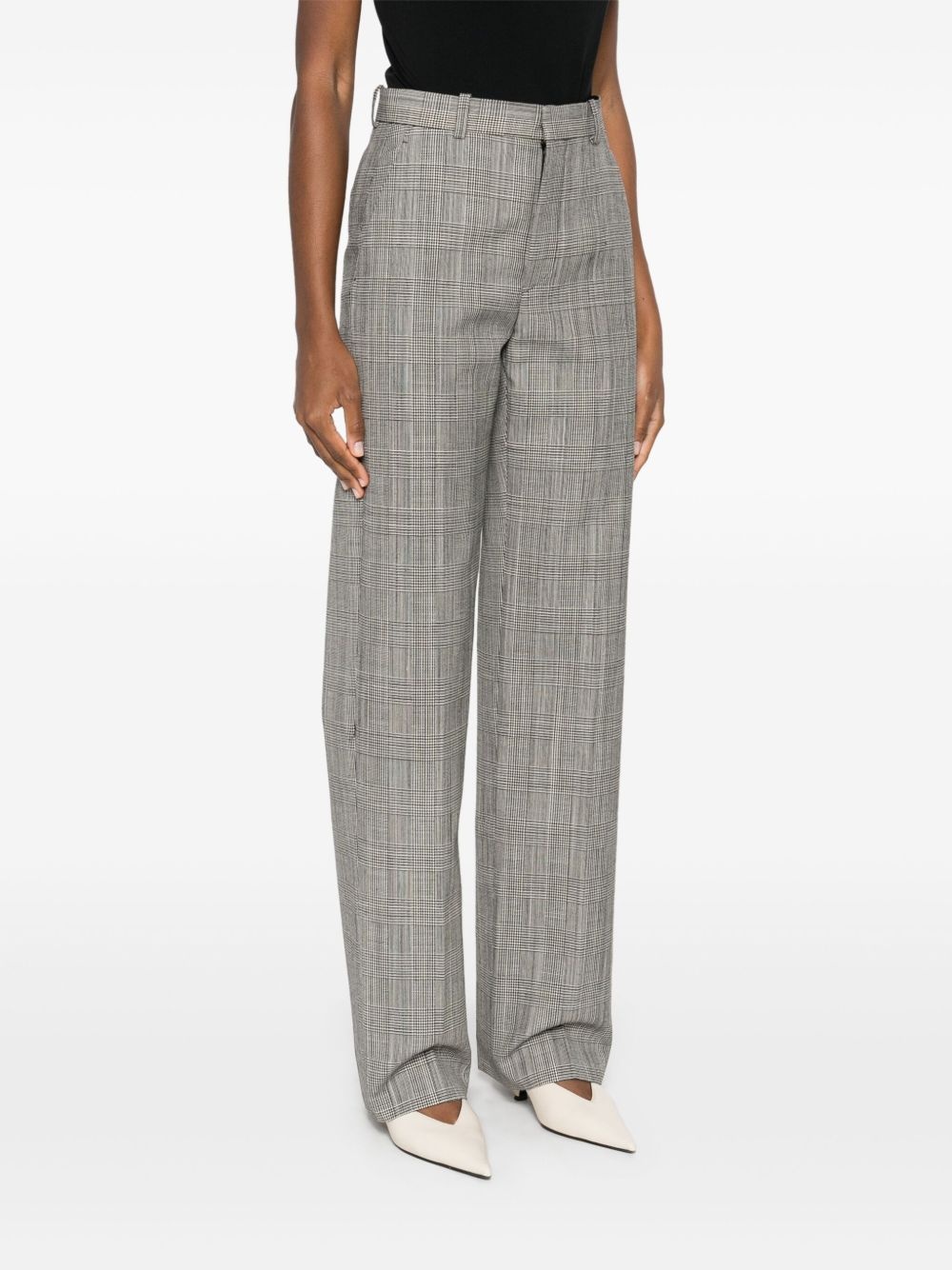Prince of Wales-pattern straight trousers - 3