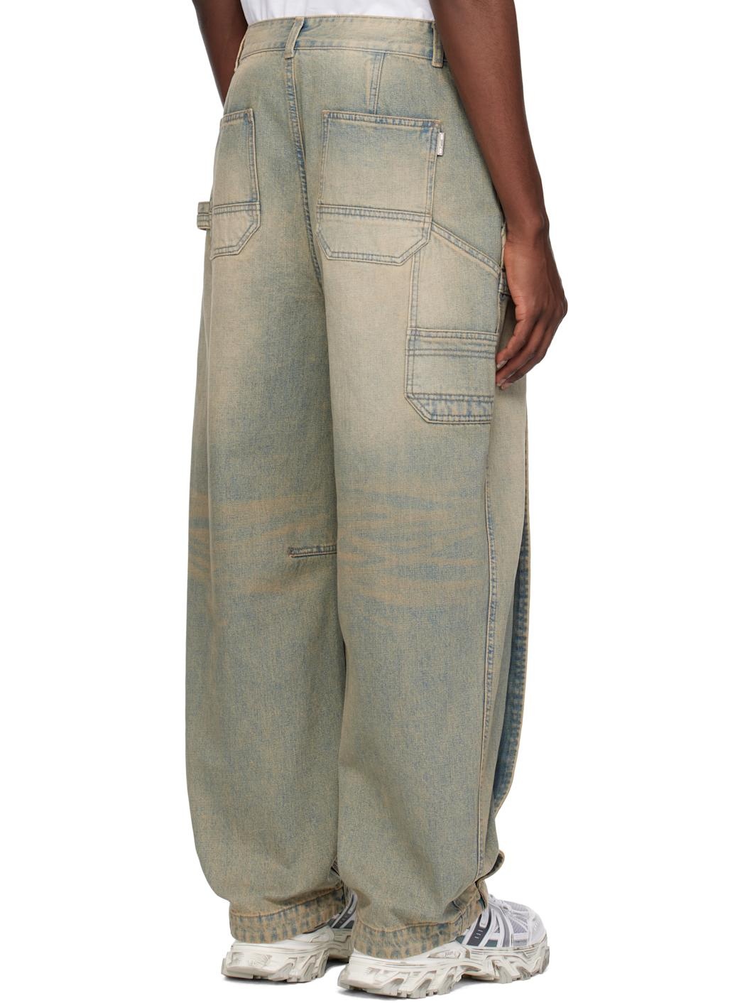 Juun. J Blue Washed Curved Jeans - 3