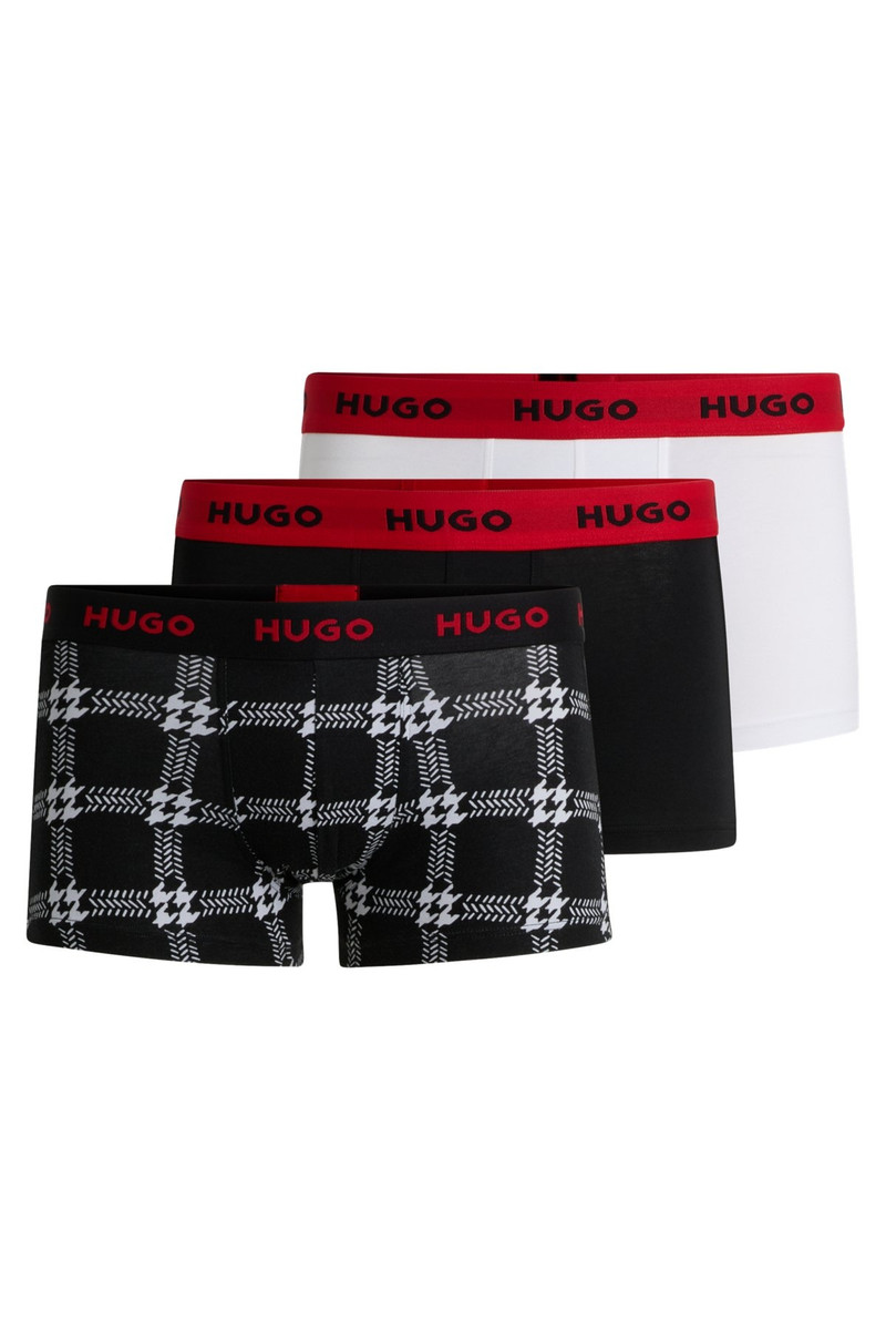 THREE-PACK OF STRETCH-COTTON TRUNKS WITH LOGO WAISTBANDS 1