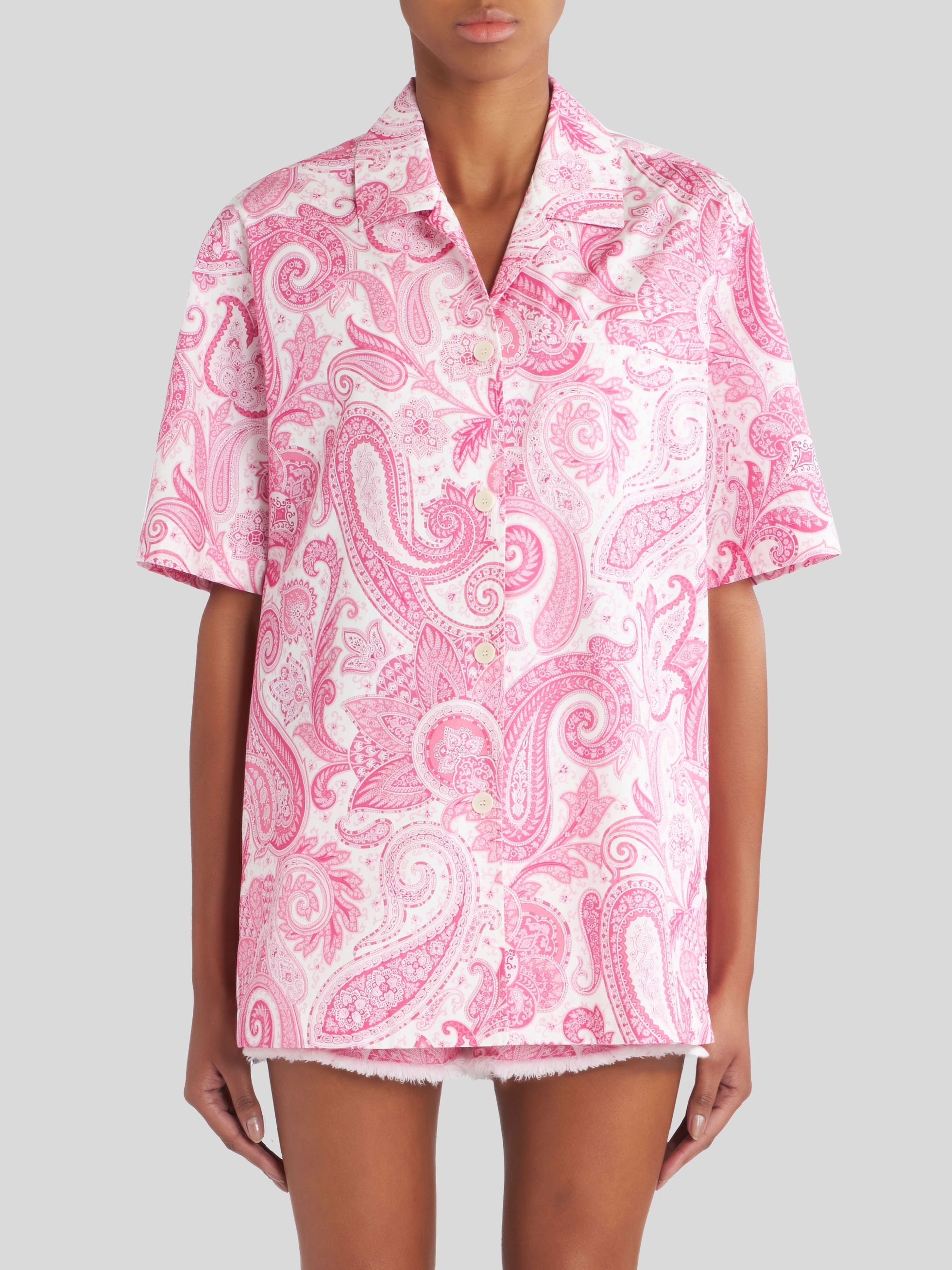 SHORT-SLEEVED LIQUID PAISLEY BEACH SHIRT - 2