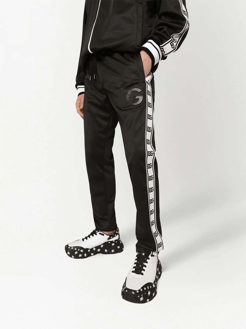 logo-tape track trousers - 3