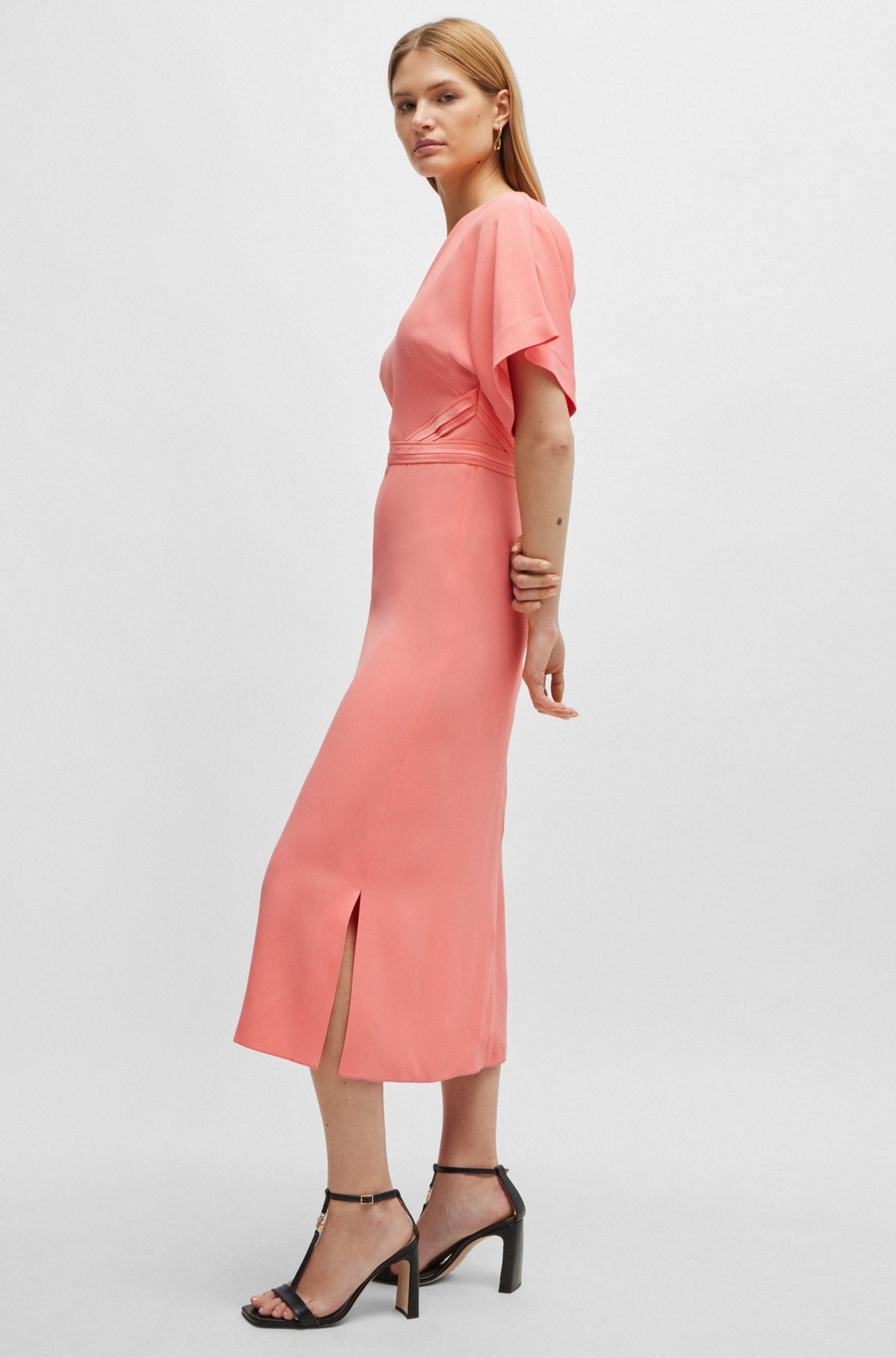 V-NECK DRESS WITH WAIST DETAIL - 6