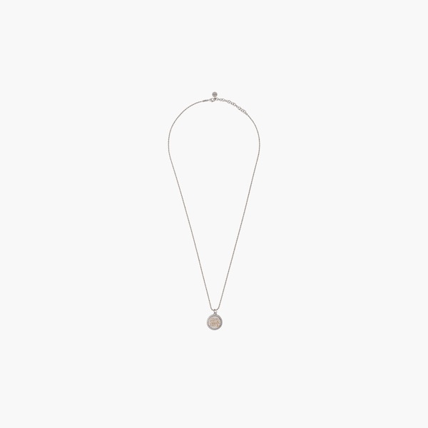 Miu Pavé metal pendant necklace - 3