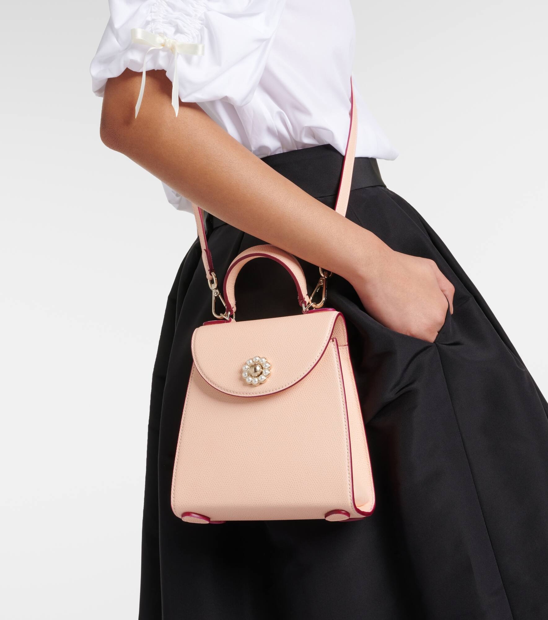 Valentine Mini leather tote bag - 6