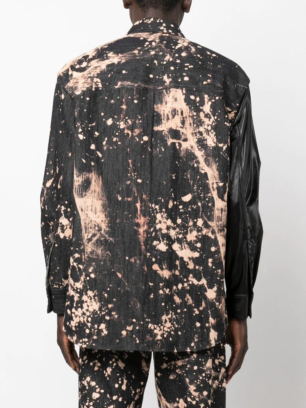 bleached-effect oversized shirt - 4