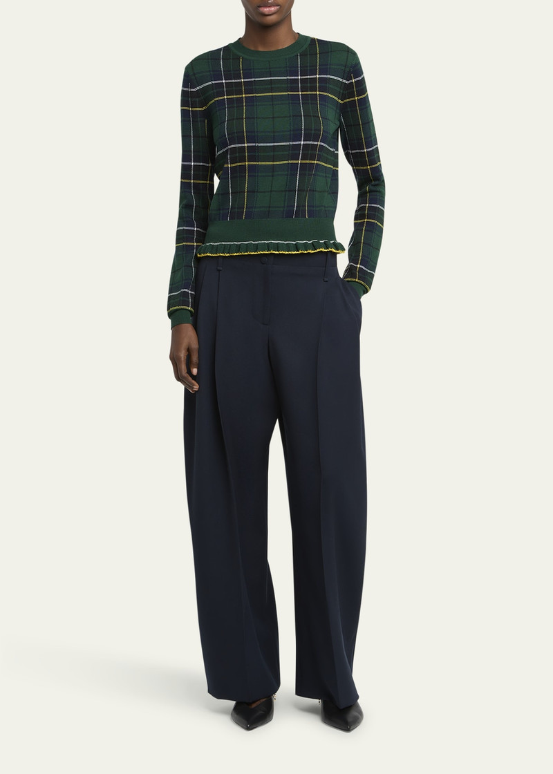 Alexander McQueen Pleated Barrel-Leg Trousers outlook