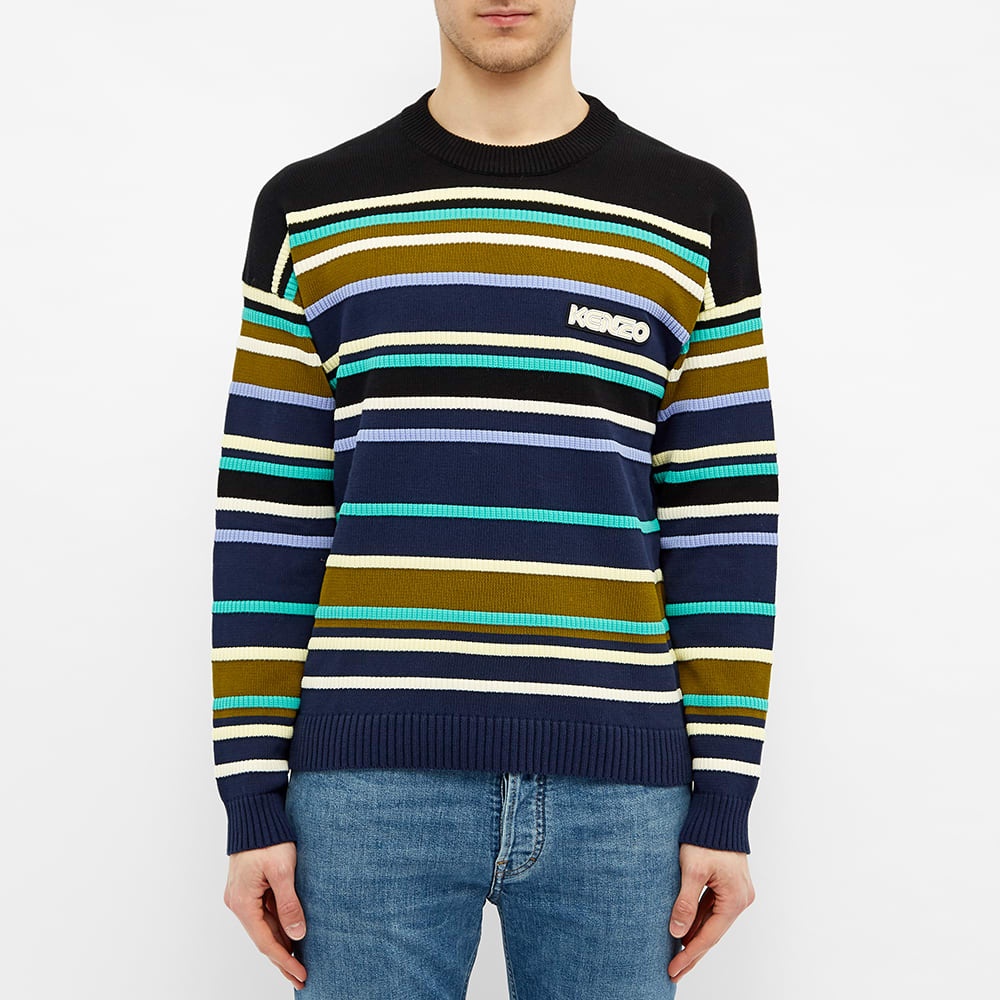 Kenzo Striped Logo Knit Jumper - 4