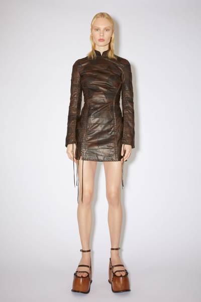 Acne Studios Fitted leather dress - Chocolate/Dark Brown outlook