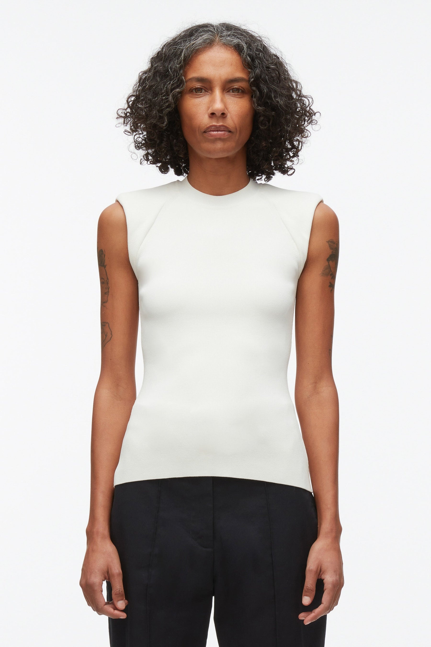 Compact Rib Sleeveless Top - 3