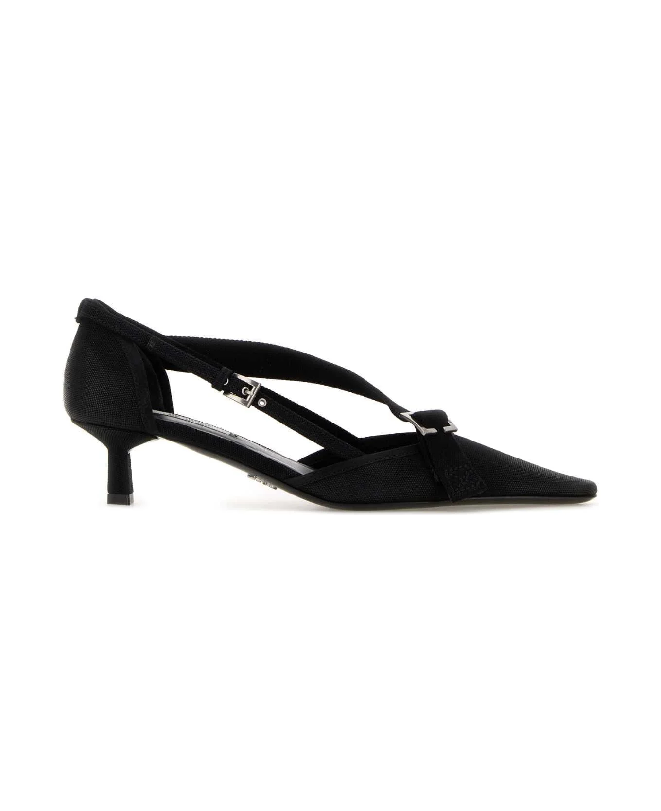 Black Canvas Pumps - 1