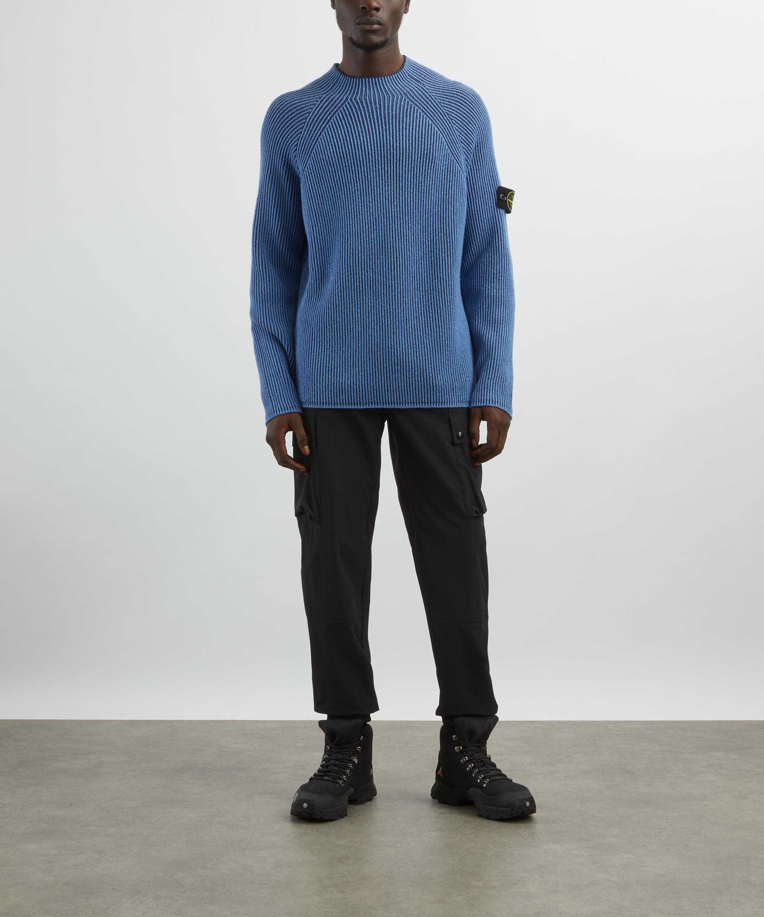 Blue Rib-Knit Jumper - 2