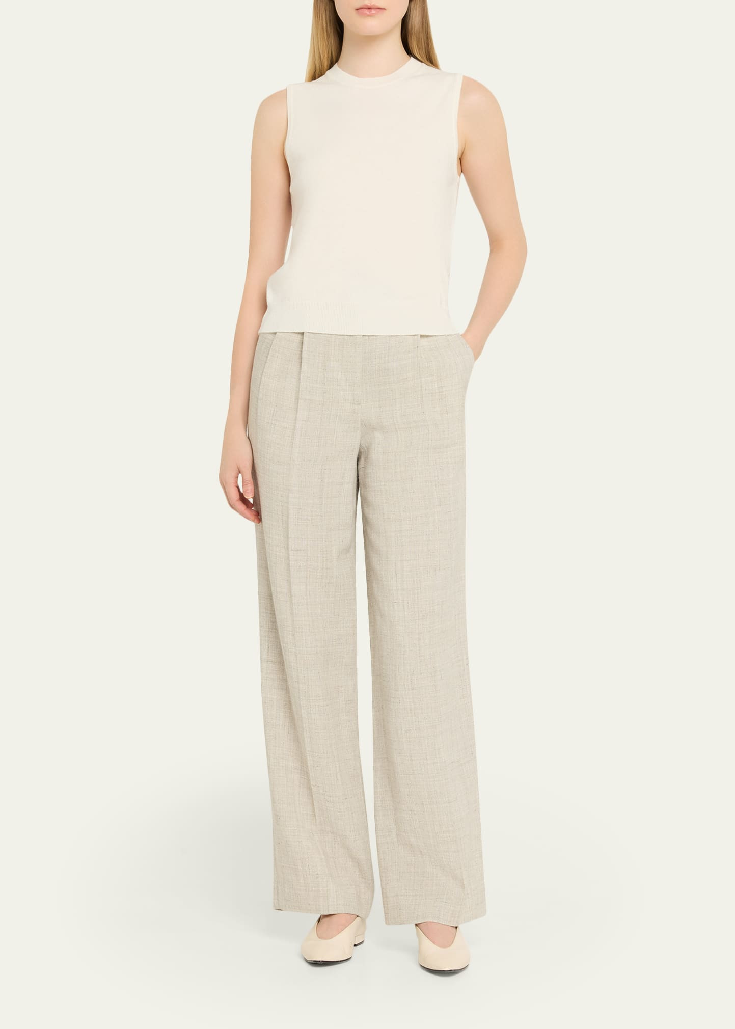 Cashmere Knit Shell Top - 2