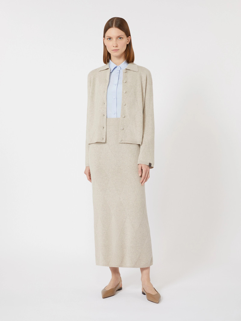 Max Mara Cashmere knit cardigan - BEIGE outlook