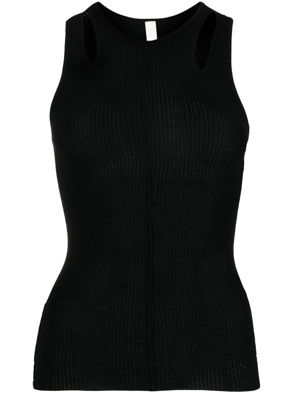 Merino Pointelle ribbed tank top - 1