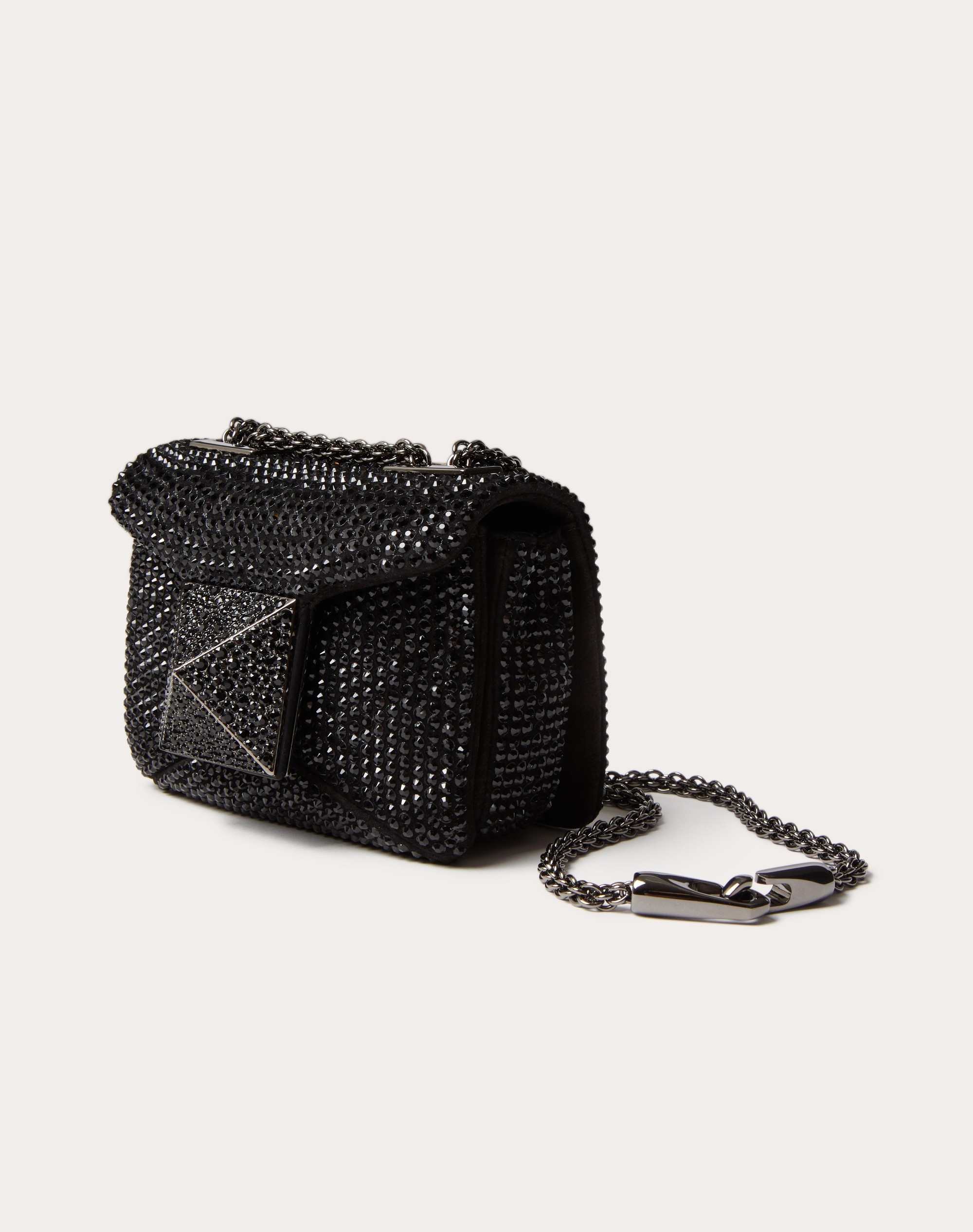 ONE STUD MICRO BAG WITH CHAIN AND RHINESTONE EMBROIDERY - 4