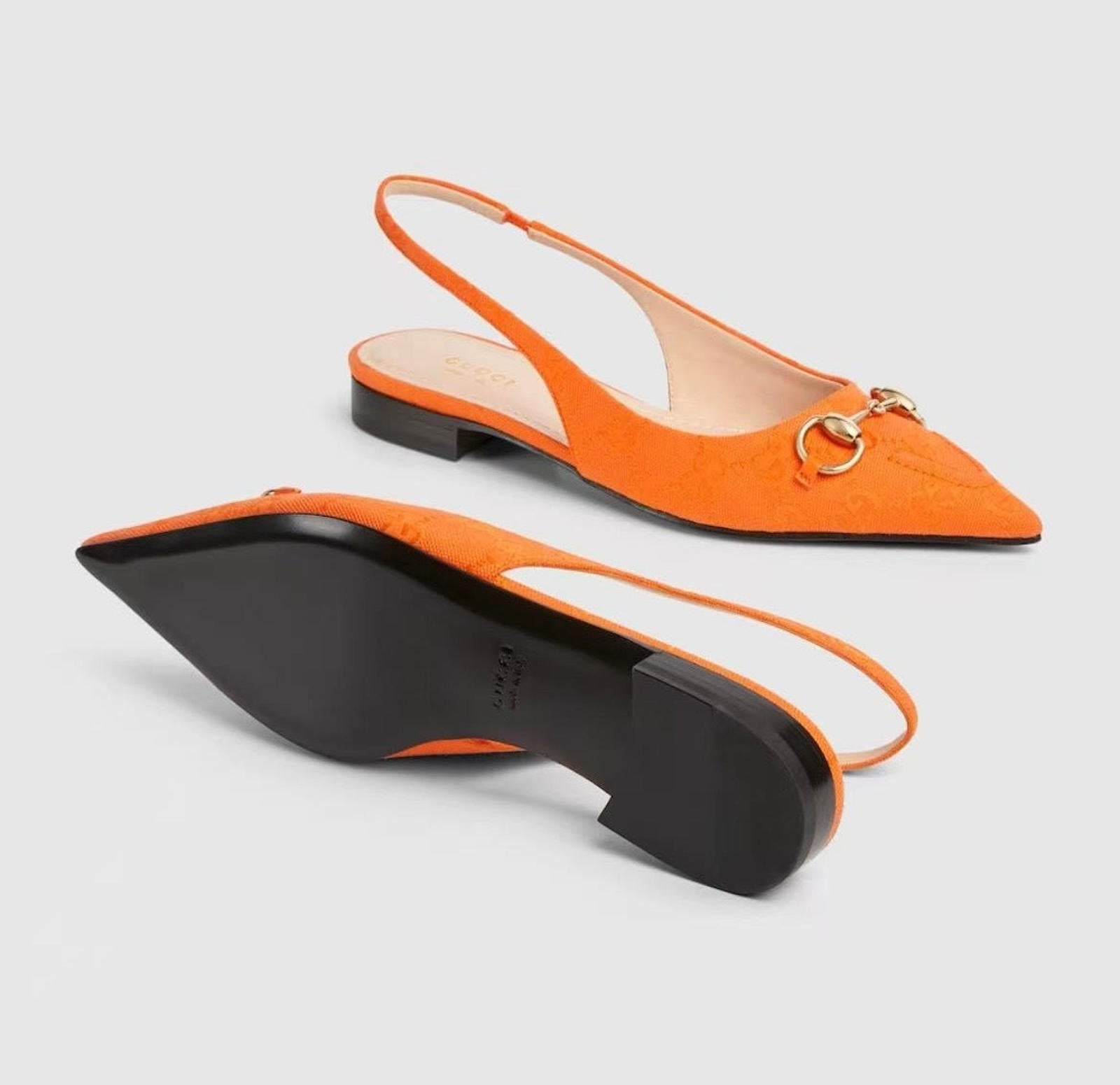Gucci Horsebit GG Slingback Ballets - 4