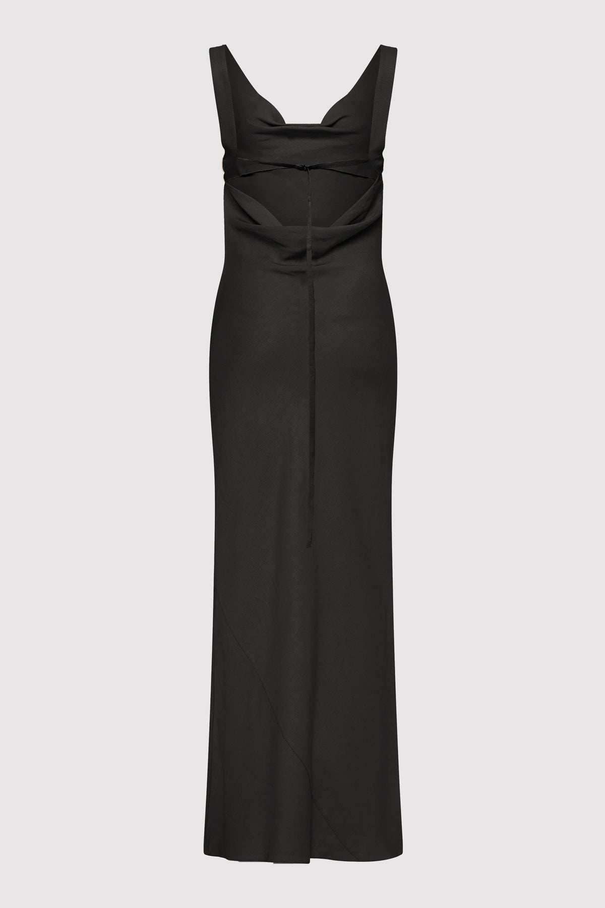 Double Drape Dress - Black - 5