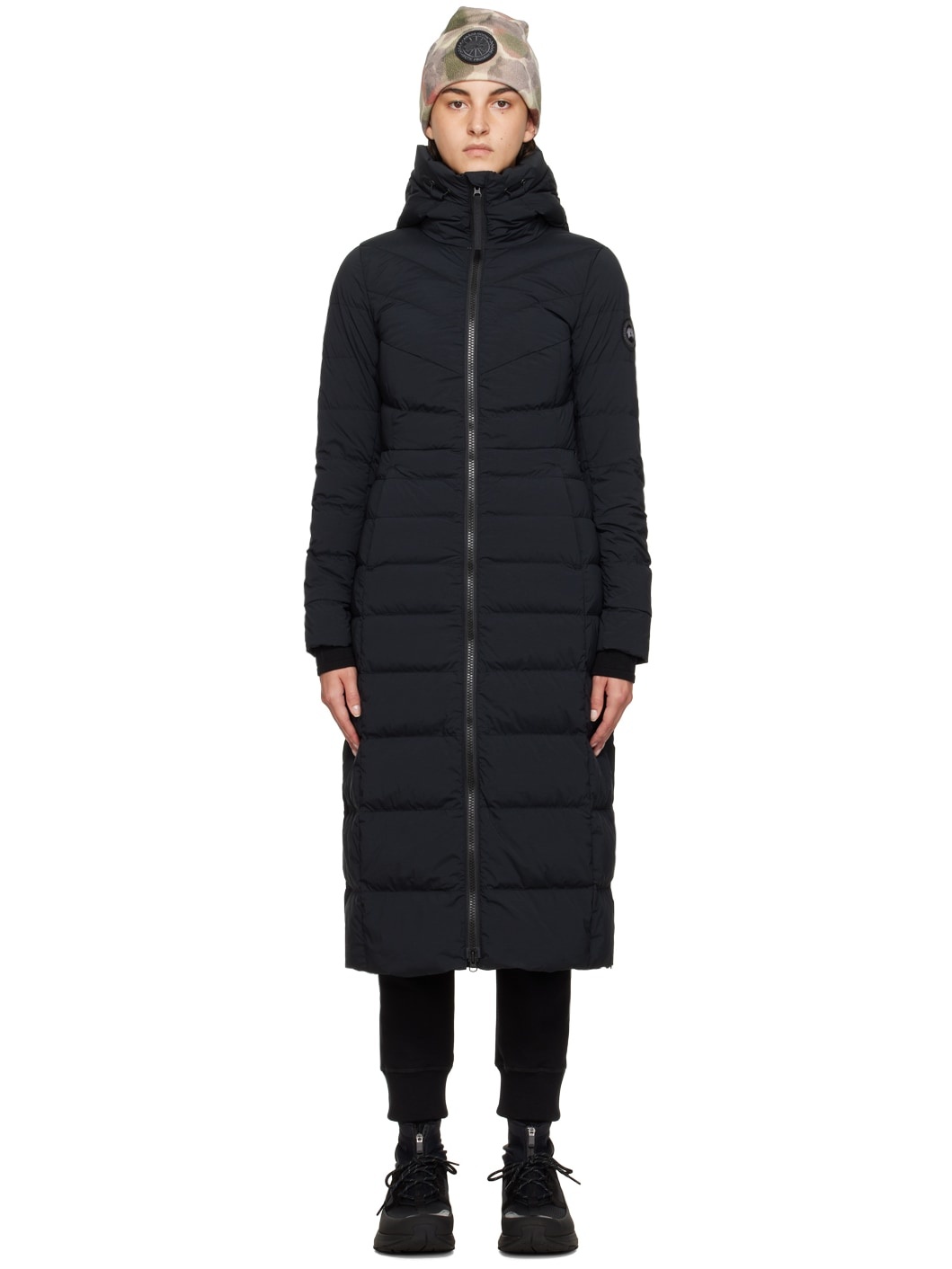 Black 'Black Label' Claire Long Down Coat - 1