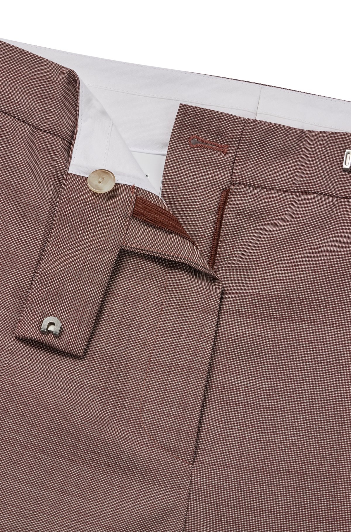 SLIM-FIT TROUSERS IN ITALIAN VIRGIN-WOOL SHARKSKIN - 6