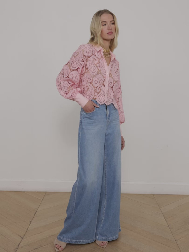 Odelia Cropped Lace Blouse 8