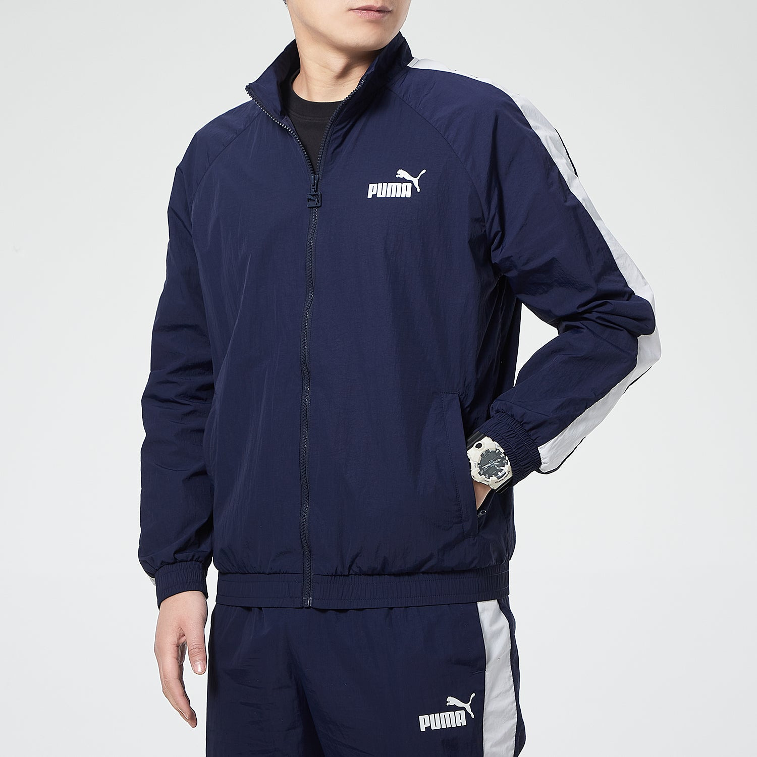 Puma Panelled Woven Track Jacket 'Navy' 532559-06 - 3