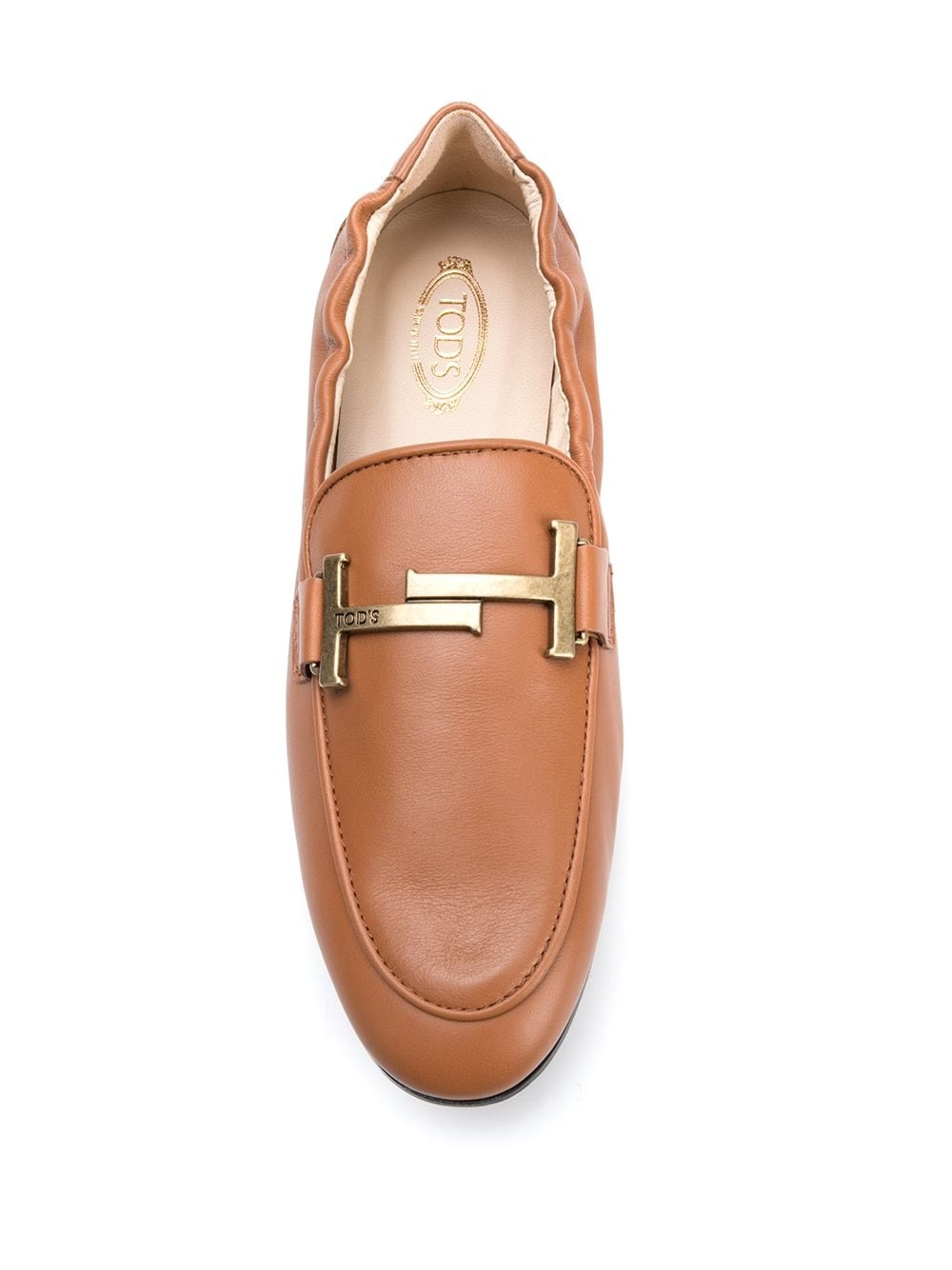 double-T leather loafers - 4