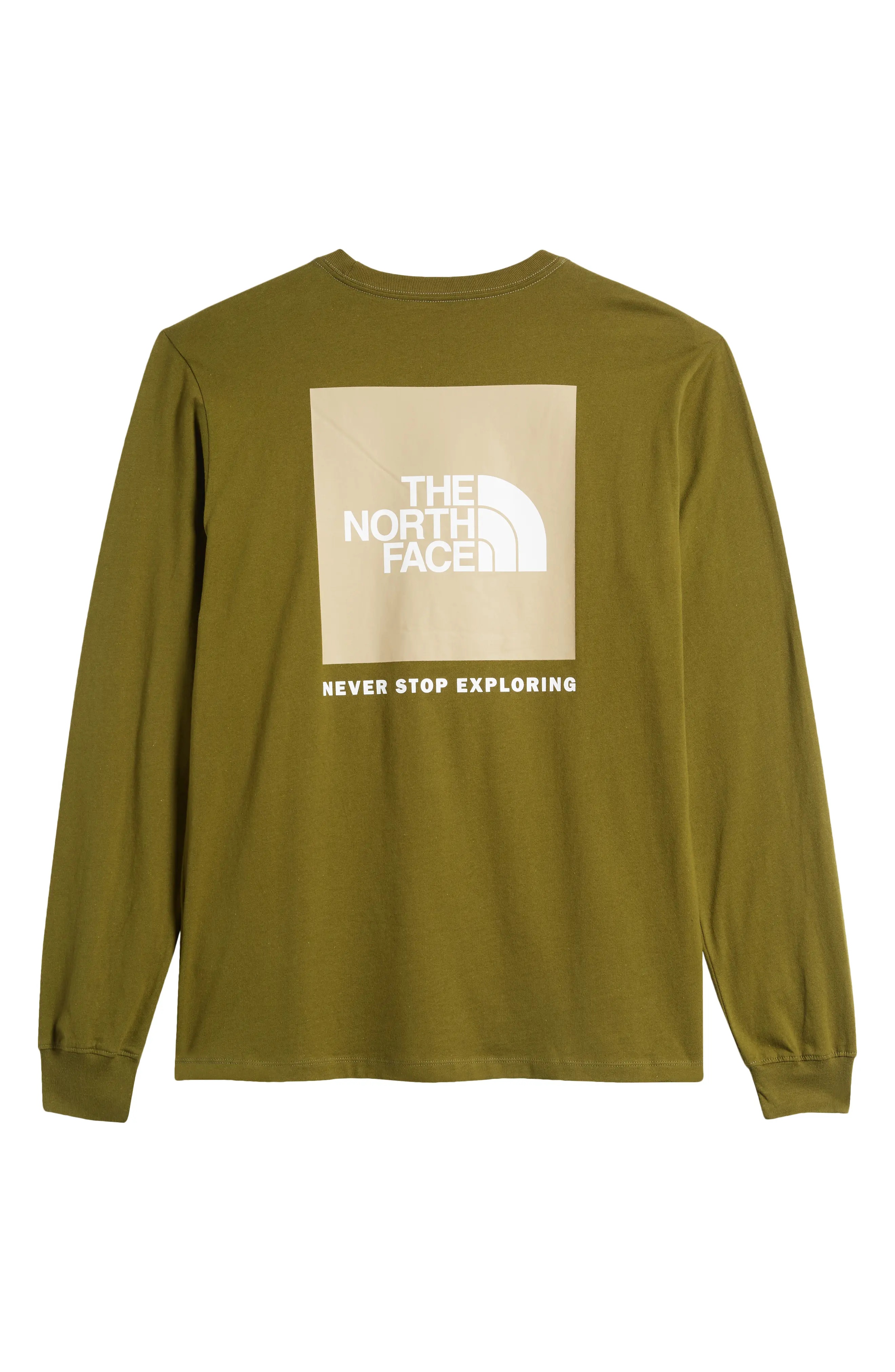 NSE Box Logo Graphic T-Shirt in Forest Olive/Khaki Stone - 7