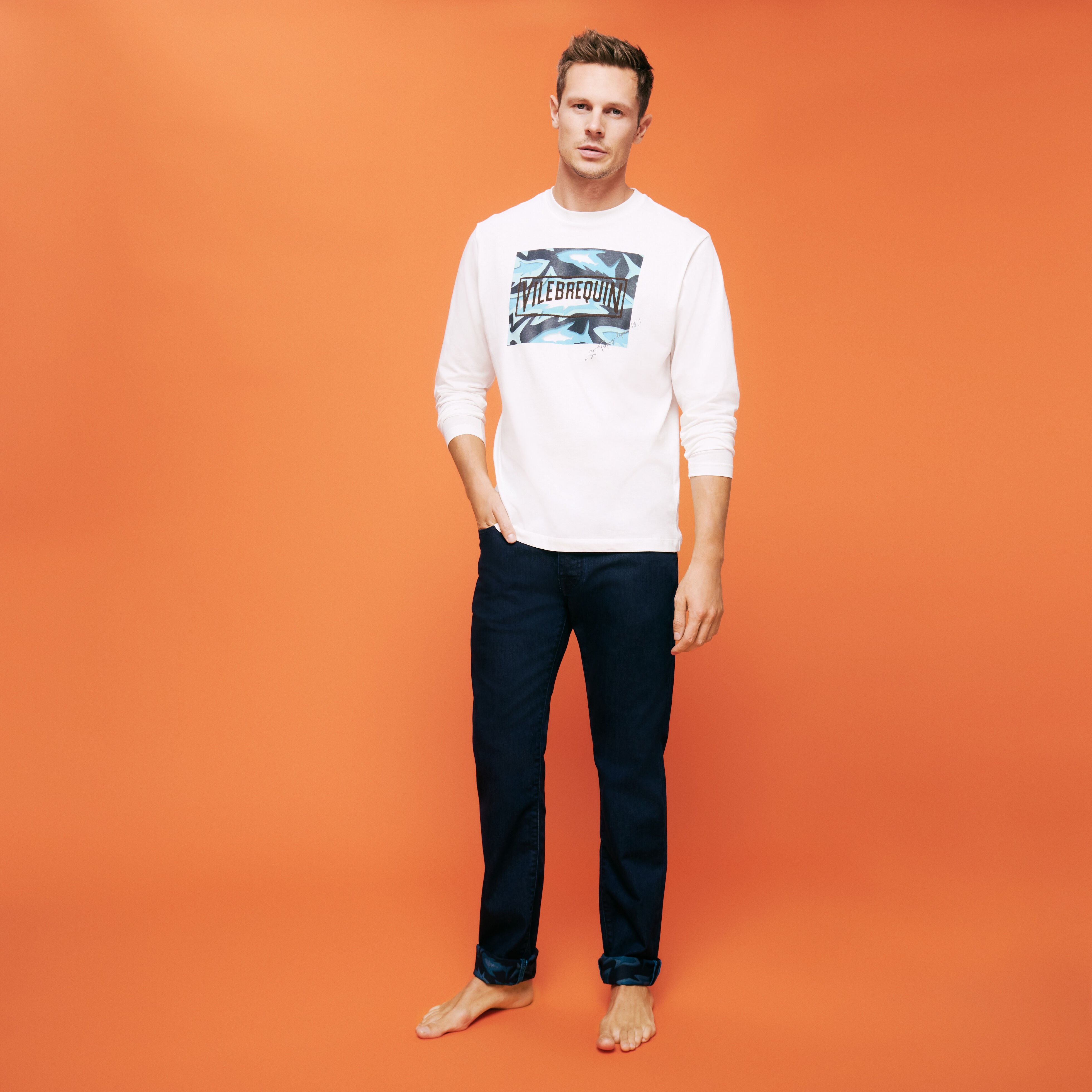 Men 5-Pockets Jeans Requins 3D - 6