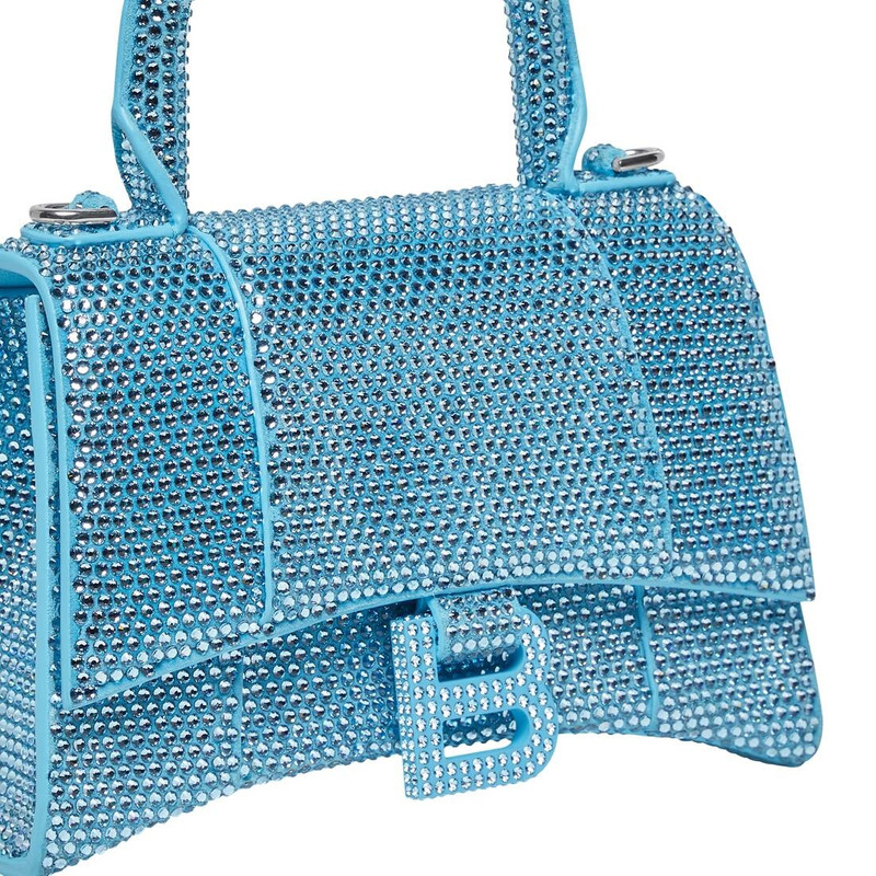 Women's Hourglass Xs Handbag With Rhinestones  in Blue 10