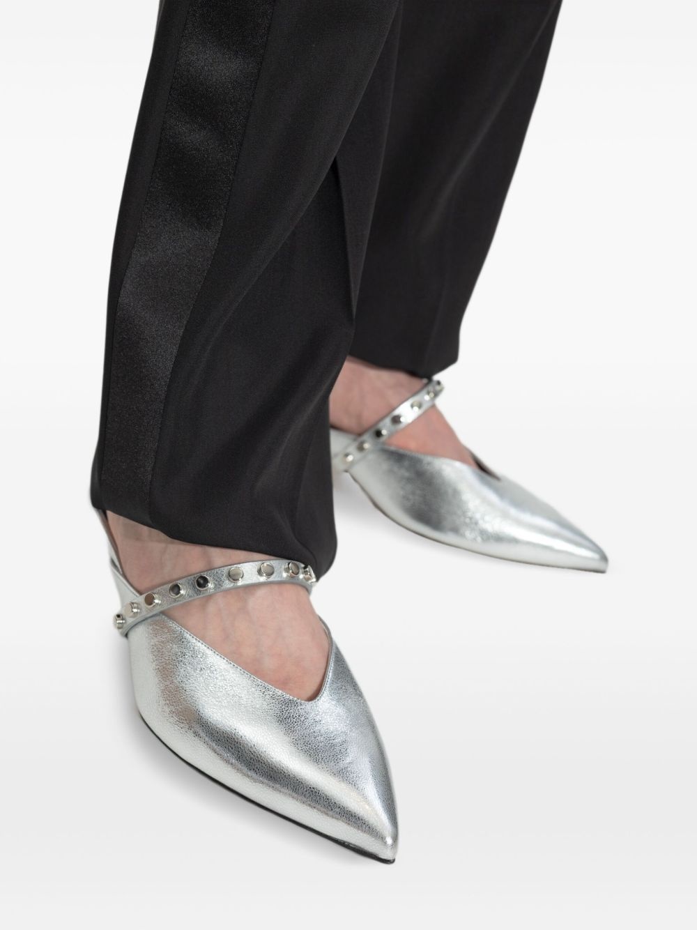 leather heeled pumps - 6