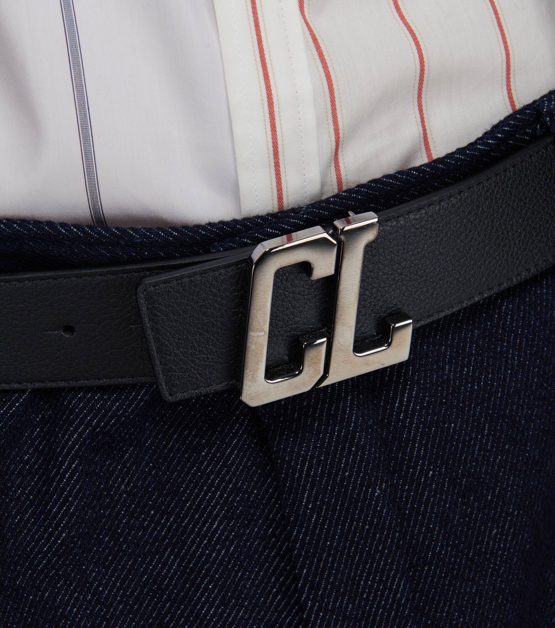 CL logo leather belt - 3