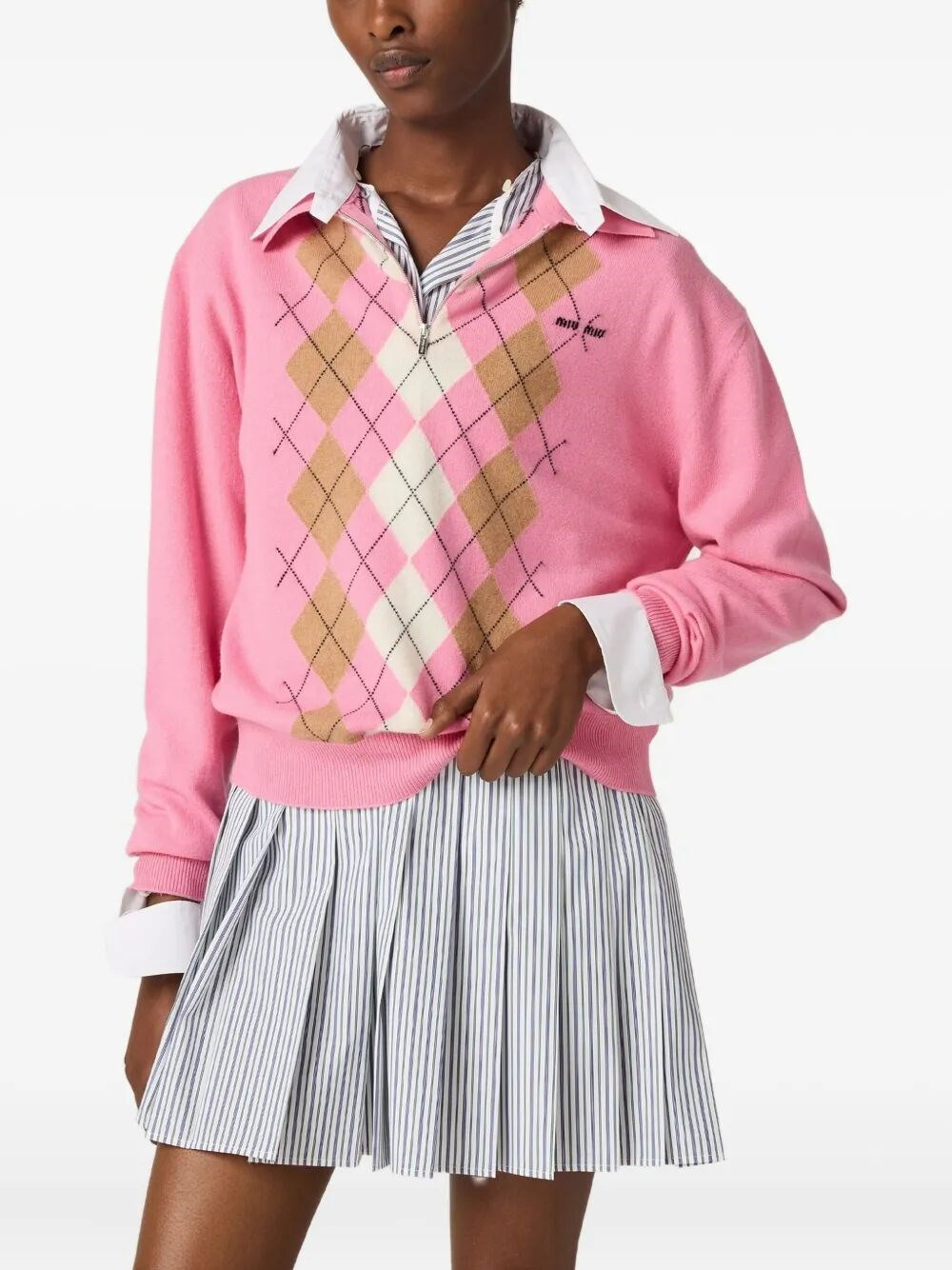 Argyle Cashmere Polo-Neck - 2