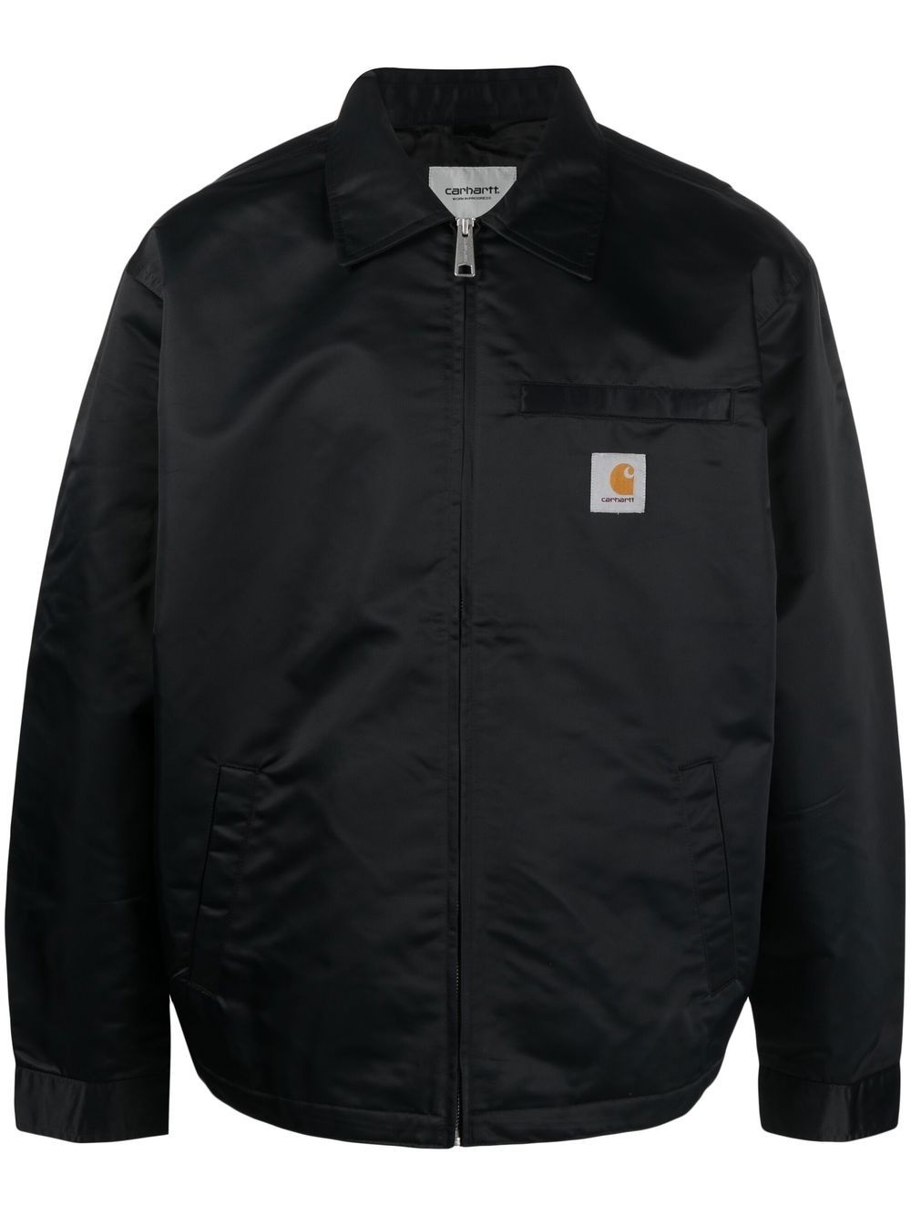 logo-patch shirt jacket - 1