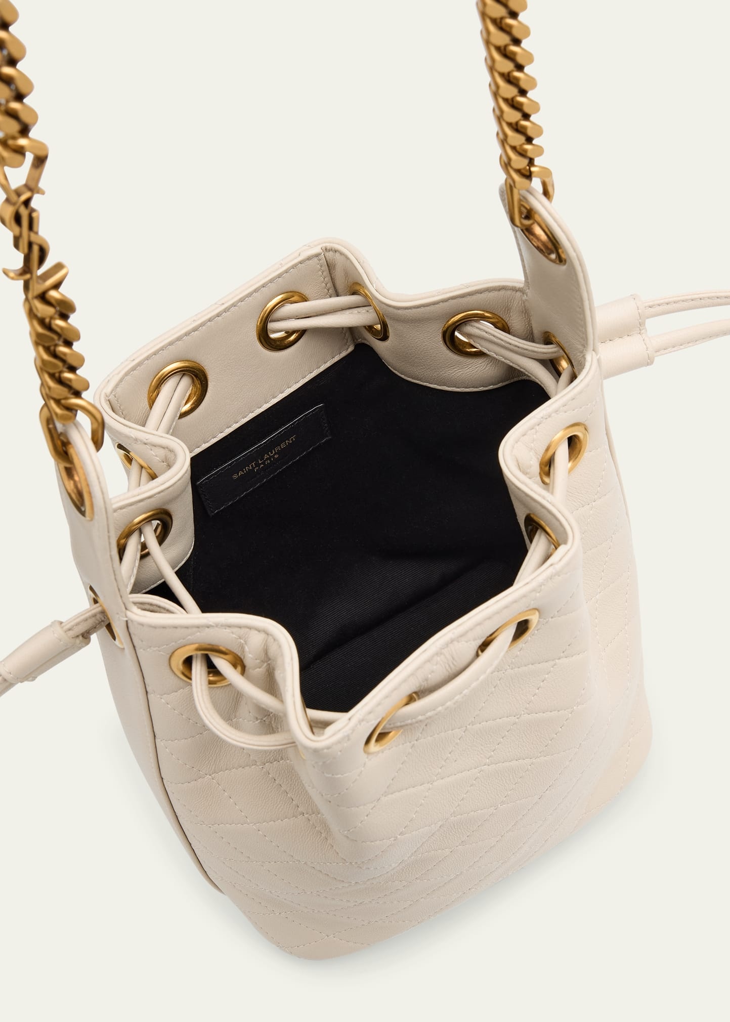 Cassandra Small YSL Bucket Bag in Quilted Leather - 4