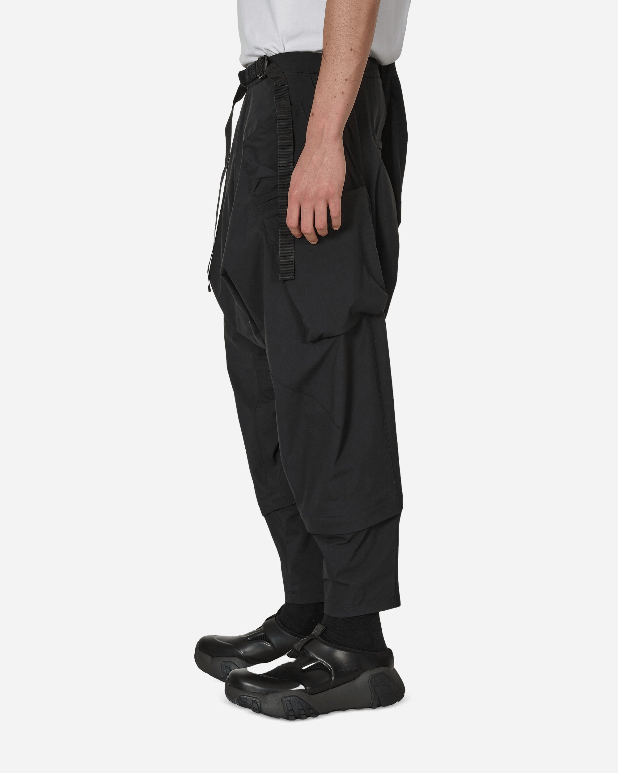 Encapsulated Nylon Articulated Cargo Trousers Black - 2