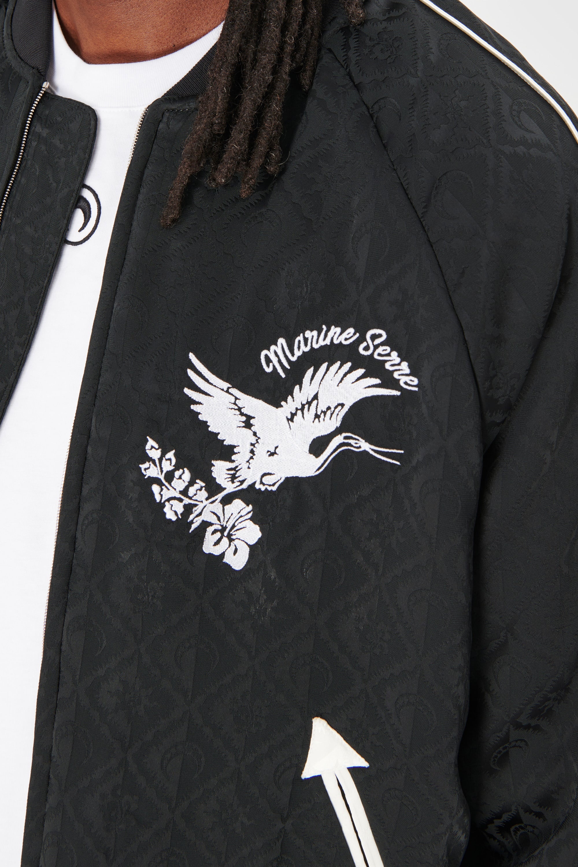 Jacquard Viscose Bomber Jacket - 5