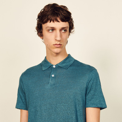 Sandro Linen polo shirt outlook