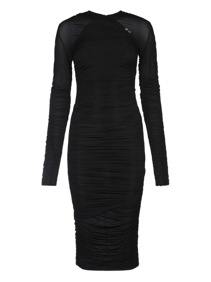gathered midi dress 1