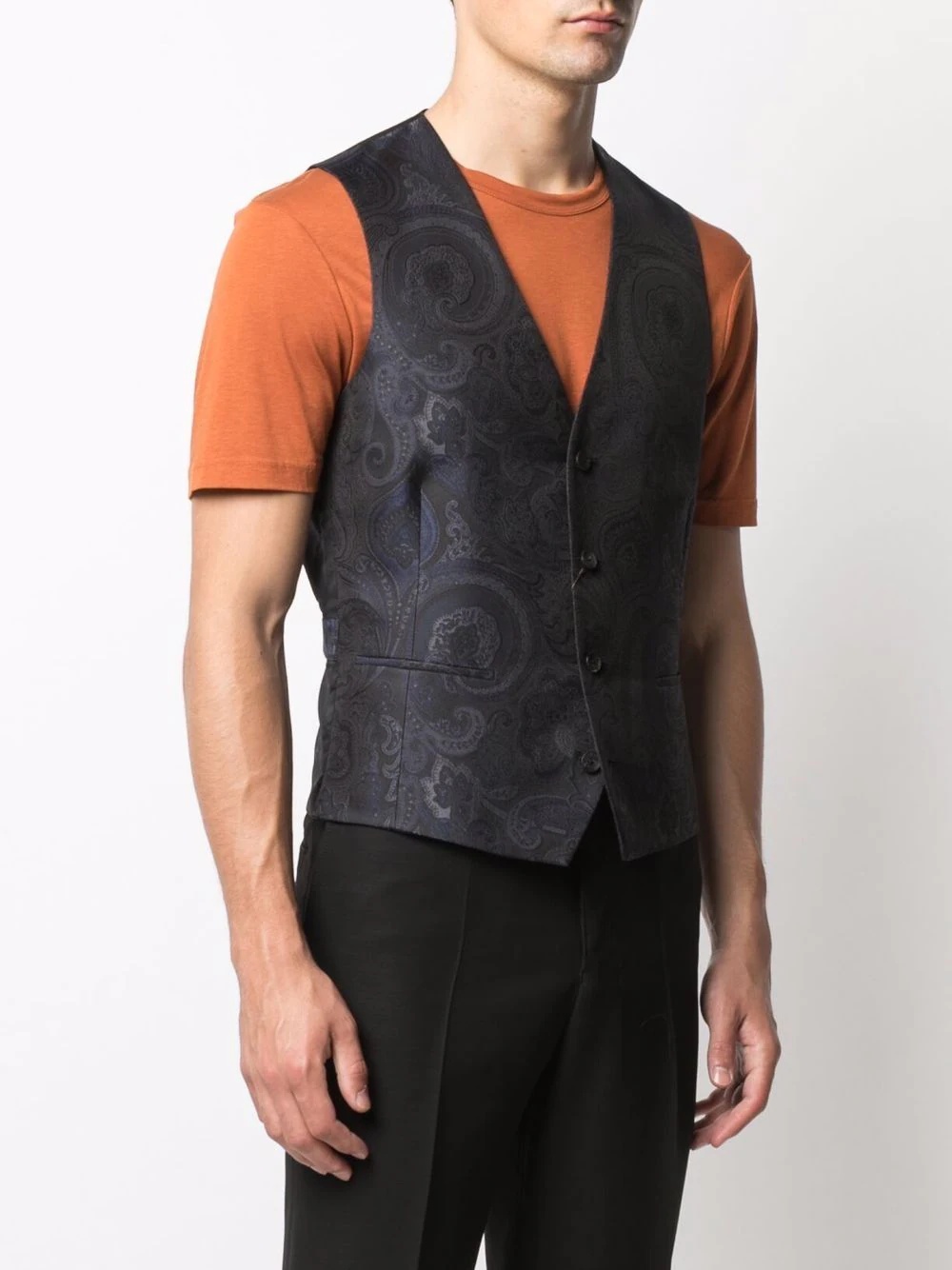 paisley-print waistcoat - 3