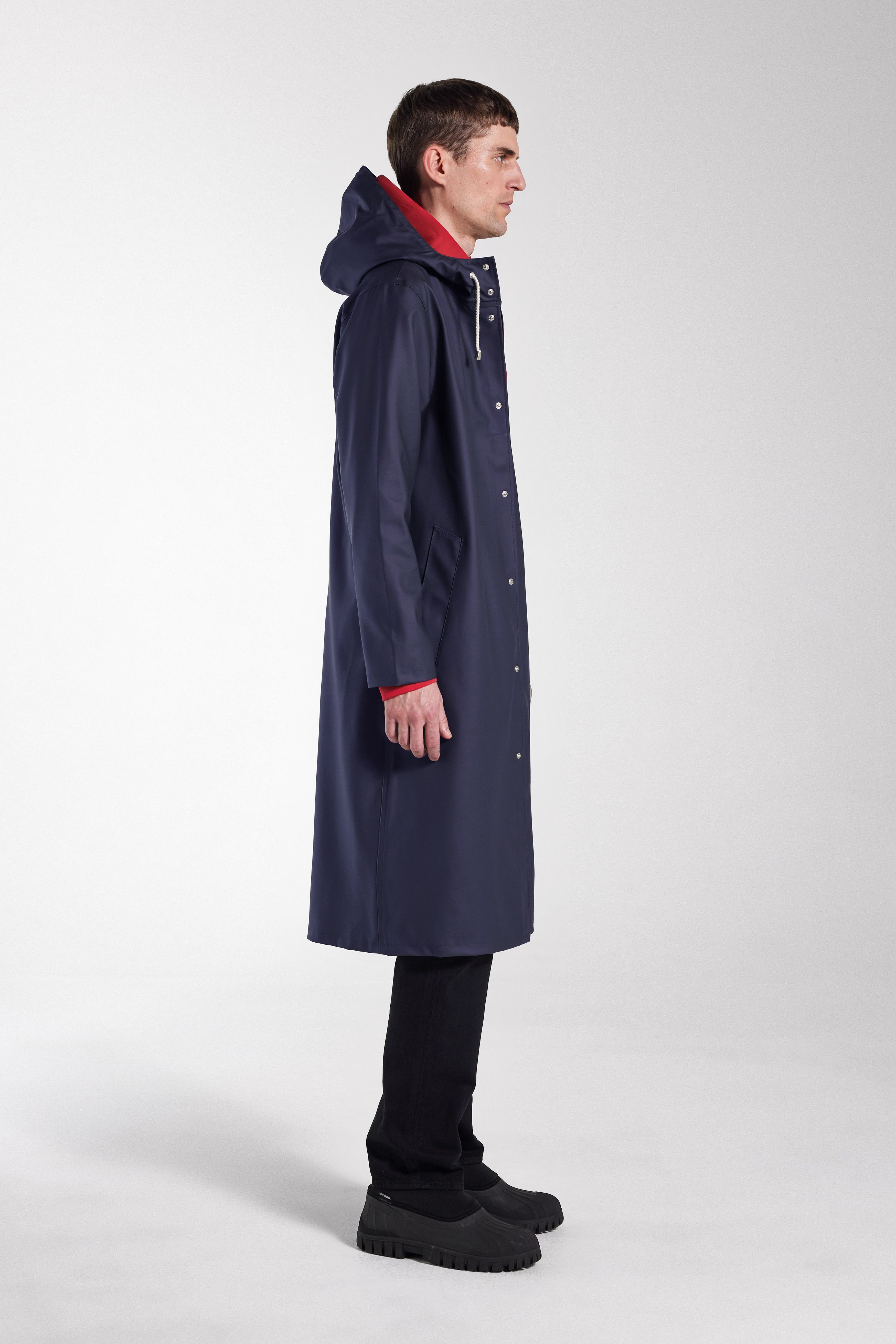 Stockholm Long Raincoat Navy - 3