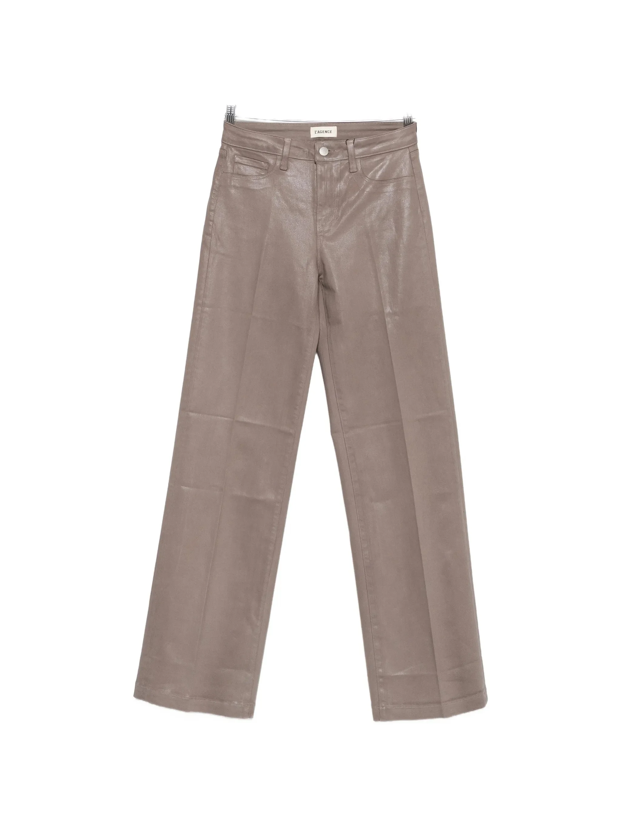L'agence Cçayton Coated Wide-leg Jeans - 1