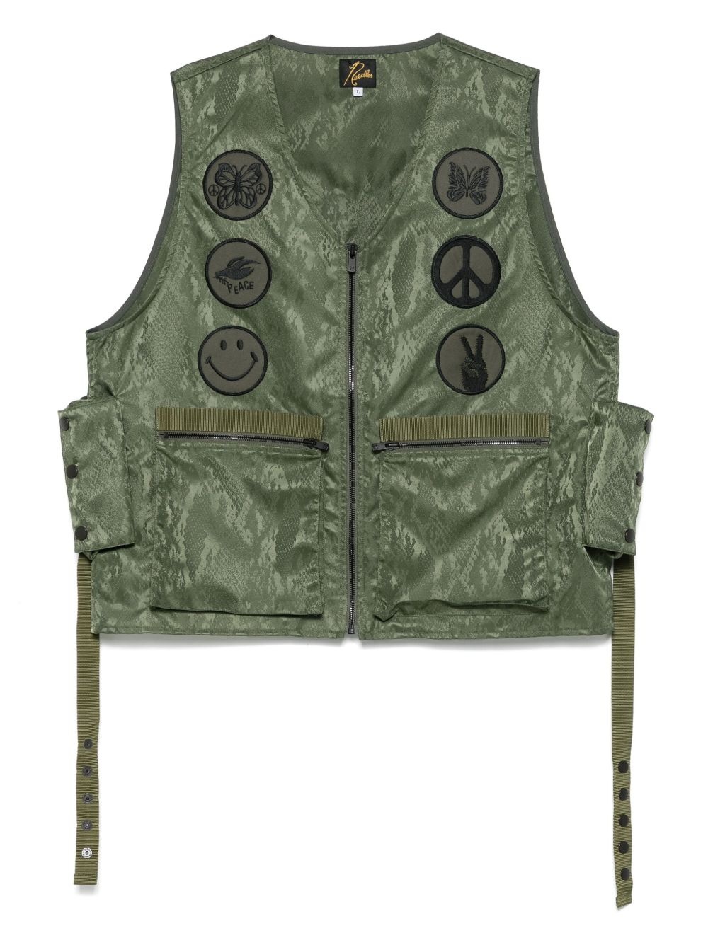 logo-embroidered gilet - 1