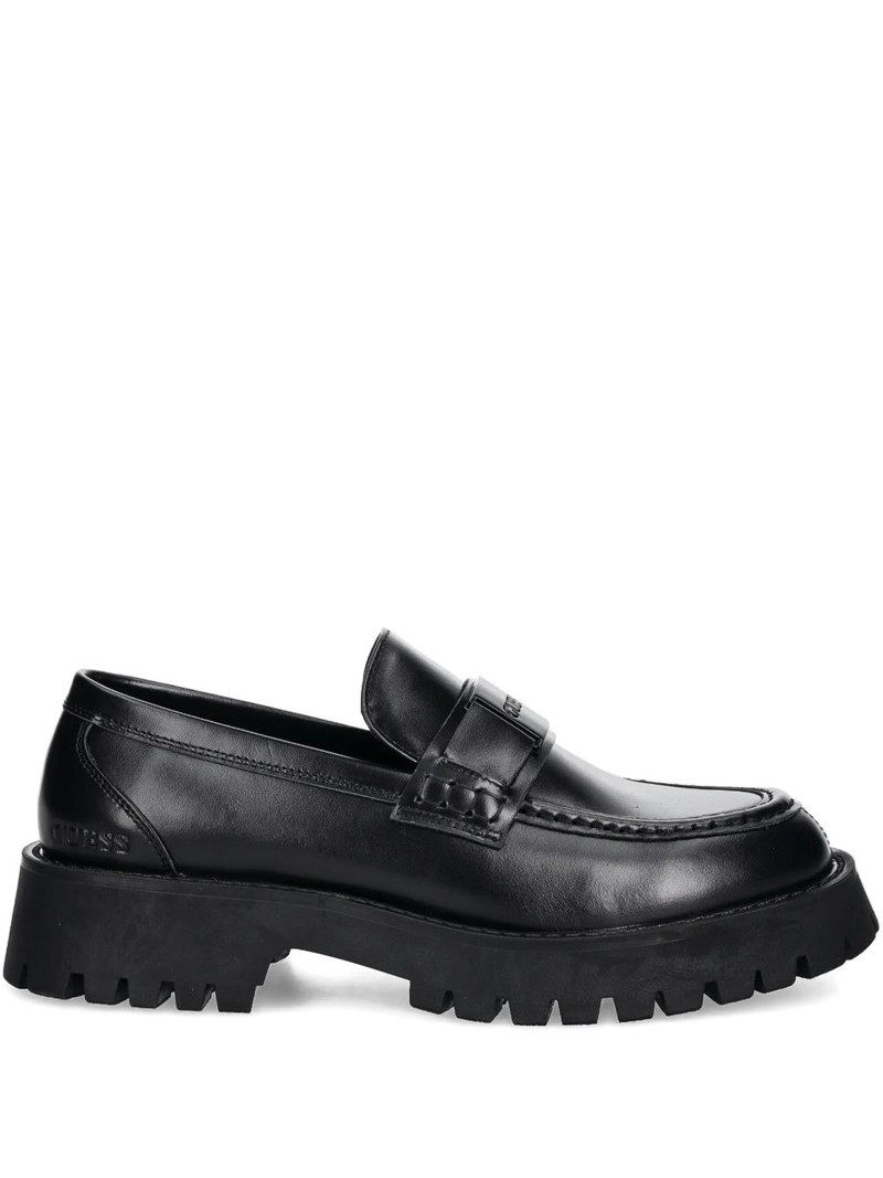 logo-plaque lug-sole loafers 1
