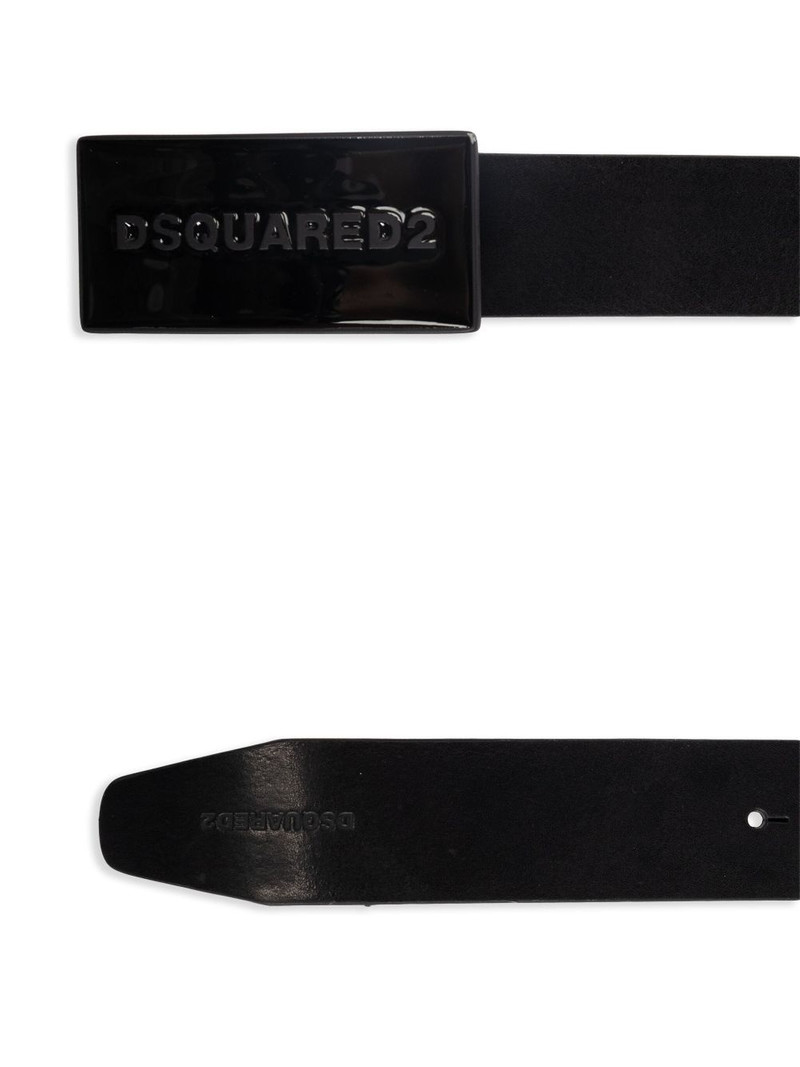 DSQUARED2 embossed logo leather belt outlook