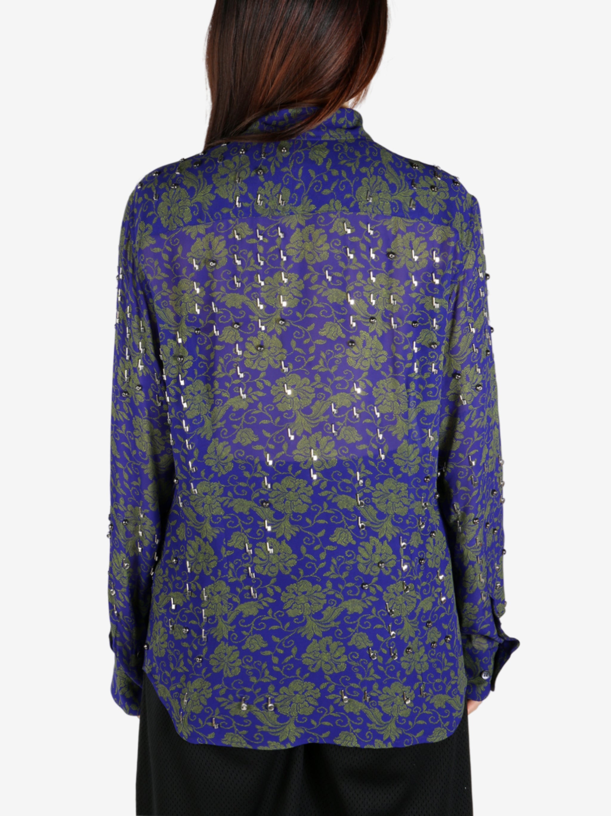 DRIES VAN NOTEN - Women Sheer Appliqué Blouse - 3